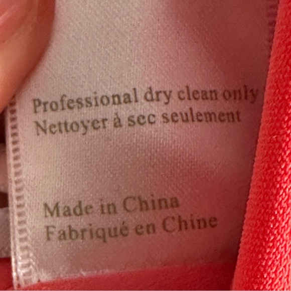 Marchesa Notte melon colored gown, lace back, fitted, size 8, prom - Picture 9 of 14